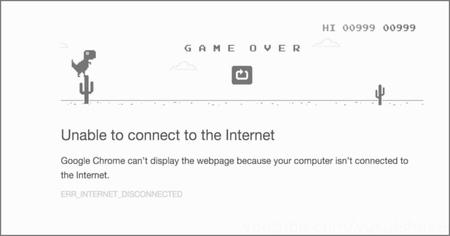 How to play dinosaur game on Google Chrome with active internet connection