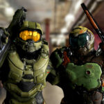 Doomguy and Master Chief Embarrassed They Wore the Same Thing to the Office