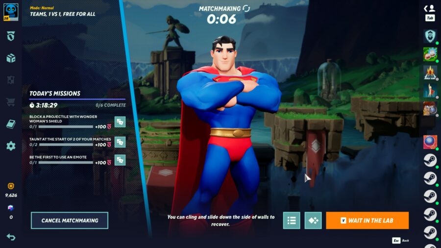 superman multiversus main menu