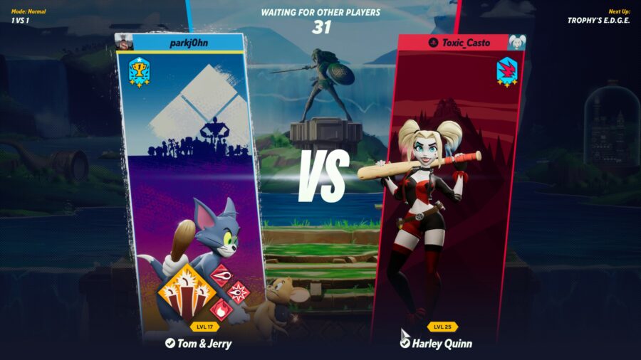 Tom & Jerry on the perk selection screen.
