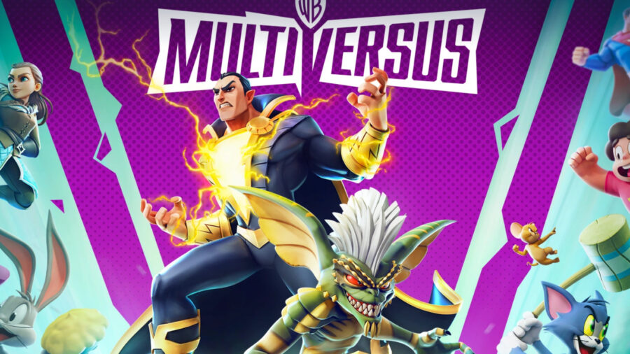 multiversus black adam stripe title screen