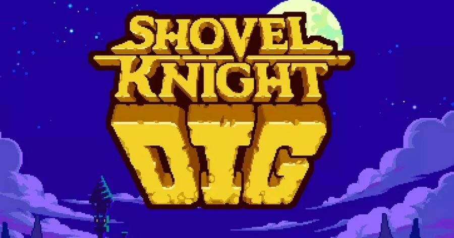 Art of the title screen for Shovel Knight Dig.
