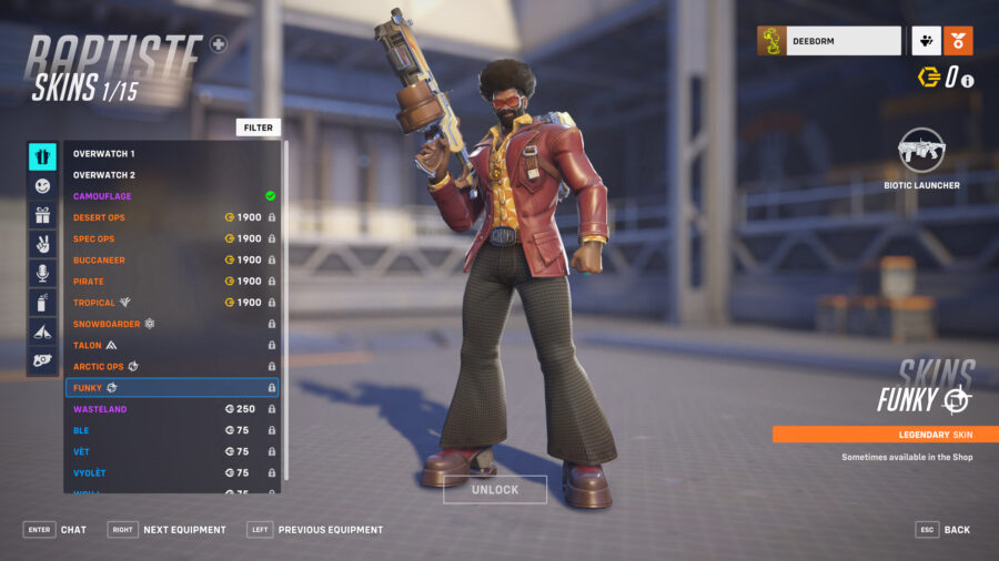 baptiste funky overwatch 2 best skins