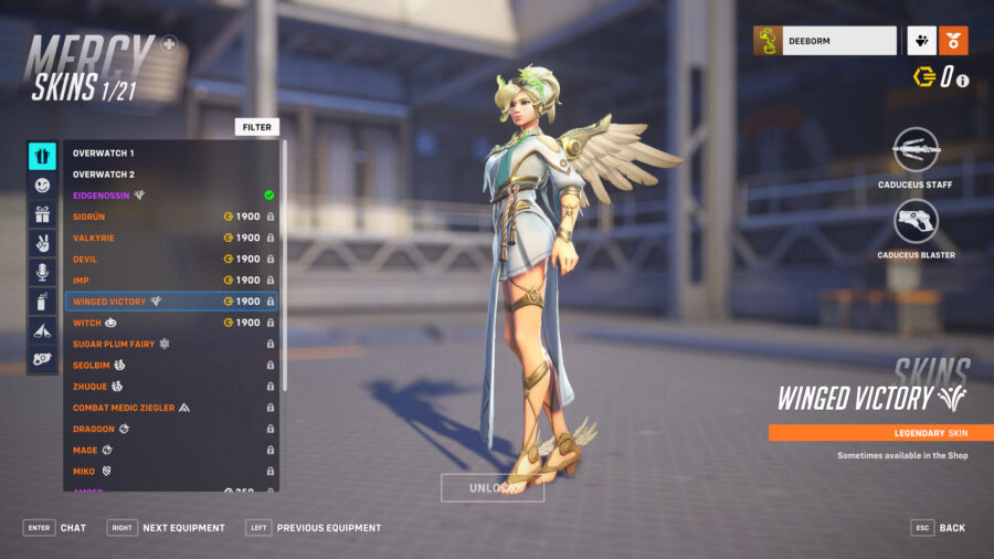 mercy winged victory overwatch 2 best skins