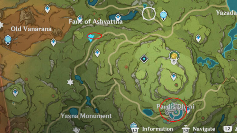 Genshin Impact: Padisarah Locations