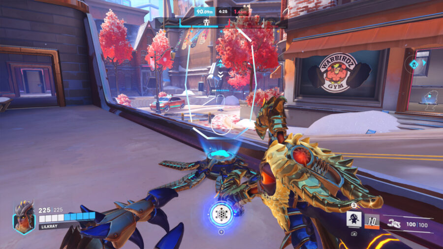 Symmetra using her teleporter in Overwatch 2.