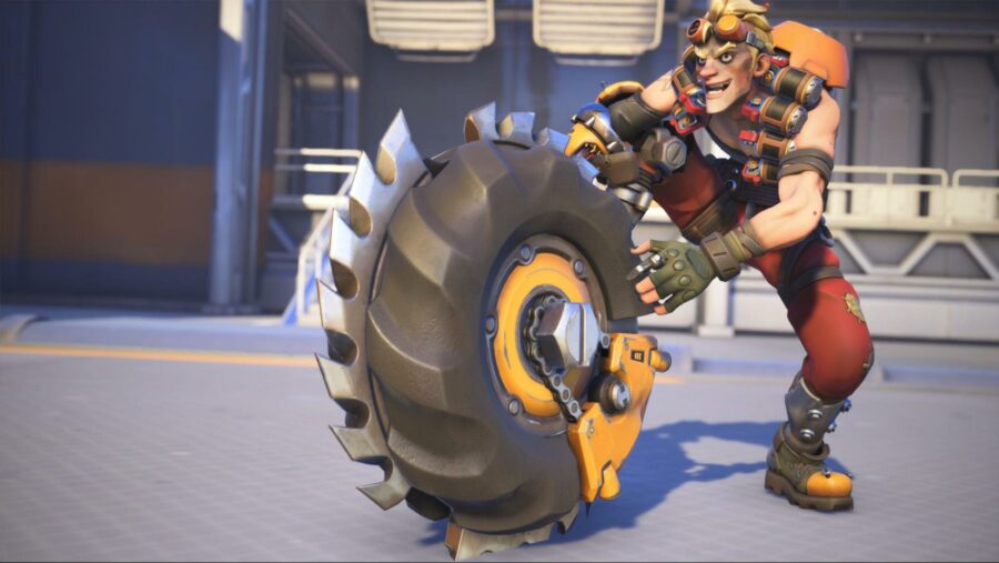 Junkrat using his RIP-tire in Overwatch 2.