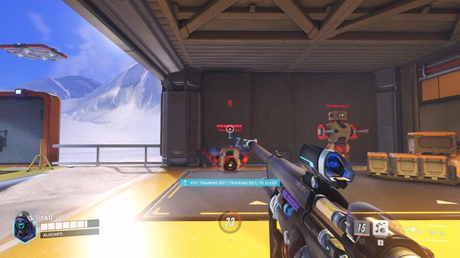 Ana aiming with her sniper in Overwatch 2