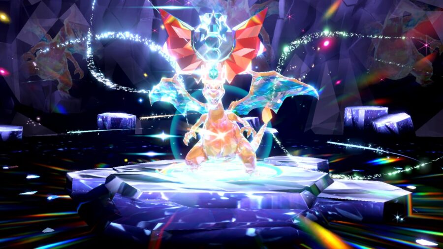How to get Charizard in the Black Crystal raid in Pokemon Scarlet & Violet.