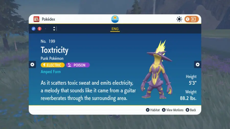 Pokemon Scarlet and Violet  Toxtricity - Location, Stats, Best