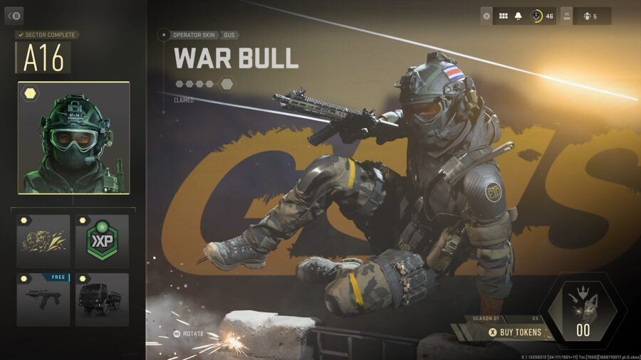 War Bull, a Gus operator skin in the Call of Duty MW2 Battle Pass.