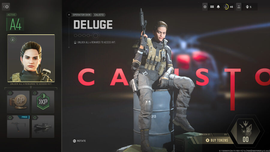 Deluge, one of many operator skins on the MW2 Battle Pass.