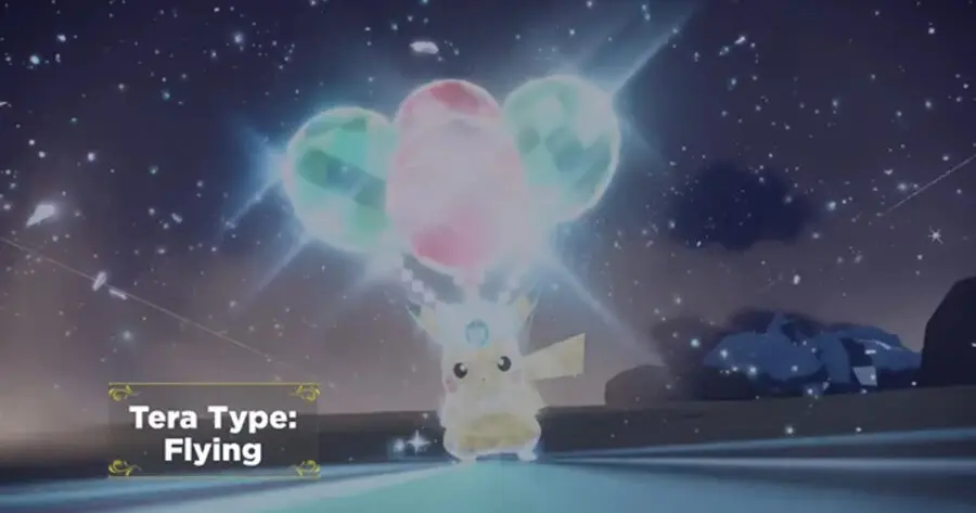 Shiny Pikachu (flying) 