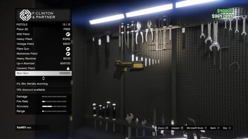 You can purchase a taser like this one from an Armory in GTA Online.