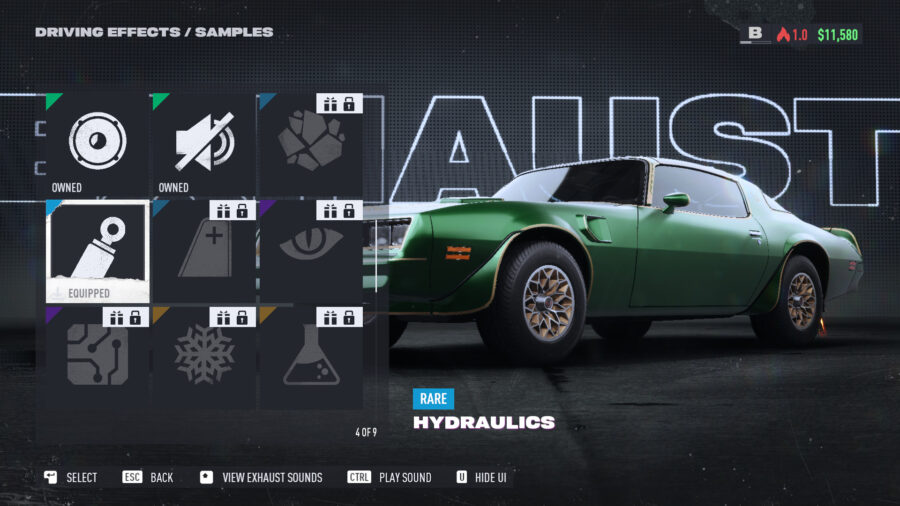 How to add different sounds to your car in Need for Speed Unbound.