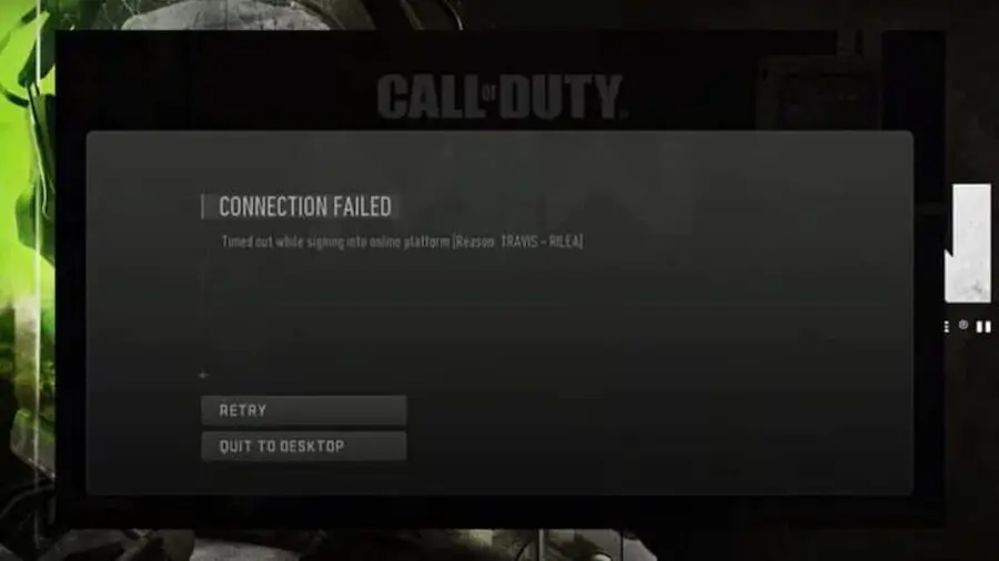 Error Connecting to Activision account in COD MW