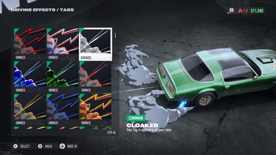How to disable driving effects in Need for Speed Unbound.
