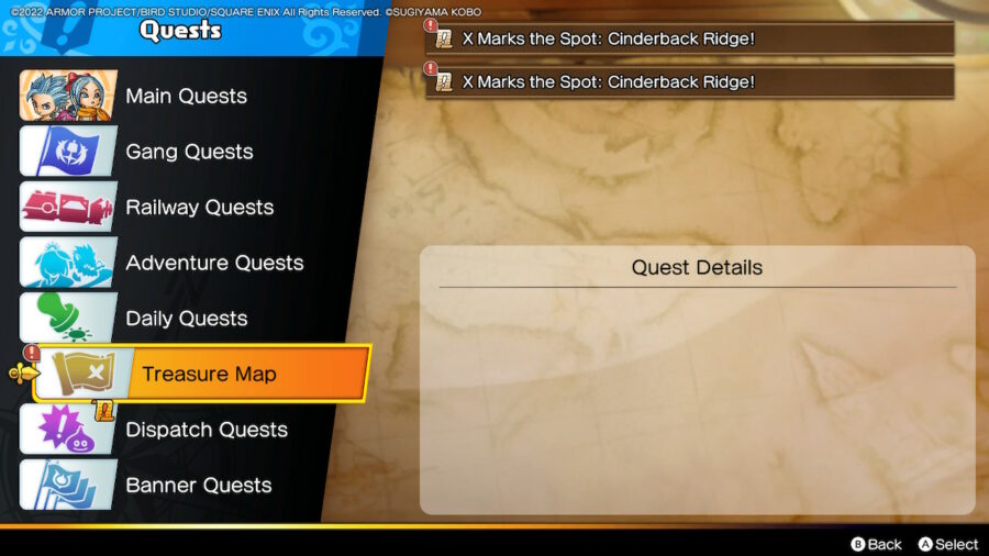 You can use treasure maps for quests in Dragon Quest Treasures.