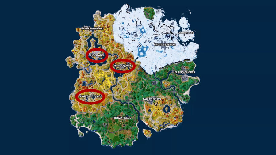 All locations you need to visit for week 1 Explorer Challenges.