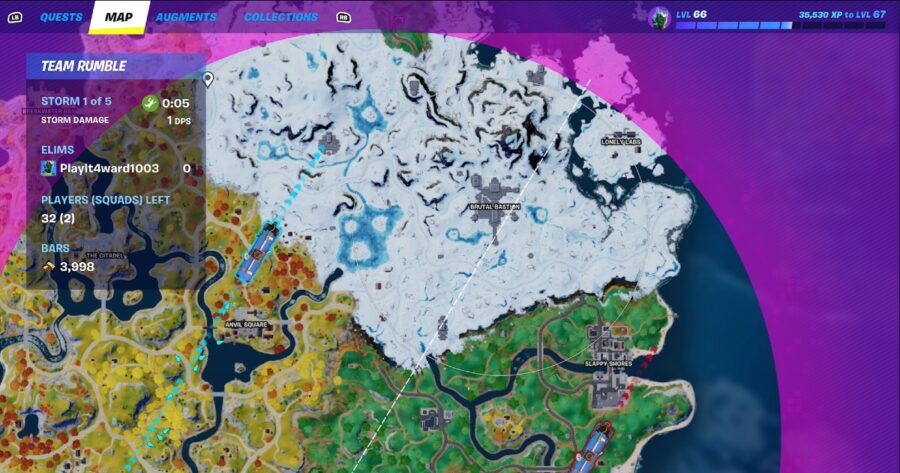 Map Fortnite Standing On Ice Challenge