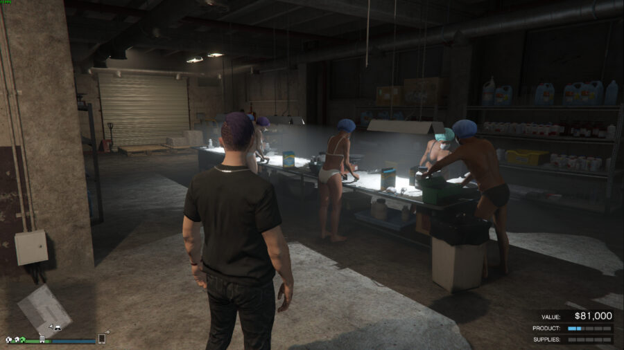 One of the best GTA Online Businesses, the Cocaine Lockup.