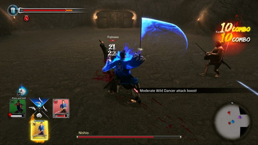 How to use the Wild Dancer Battle Style in Like a Dragon: Ishin.