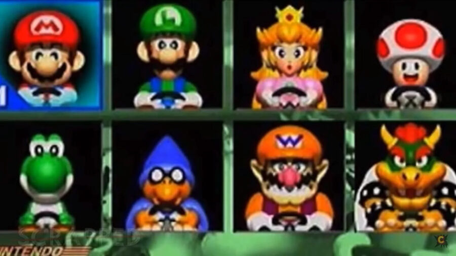 mario kart 64 characters select