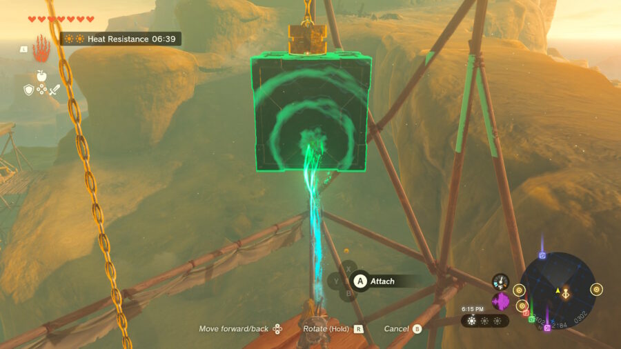 Use this cube to fix the Gerudo Canyon Tower elevator.
