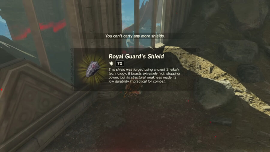 Where to find the Royal Guard's Shield in Zelda Tears of the Kingdom.