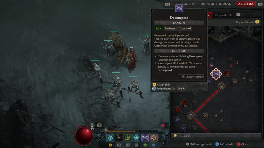 The best skills for a Necromancer build in Diablo 4.
