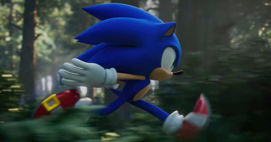 sonic the hedgehog running super fast