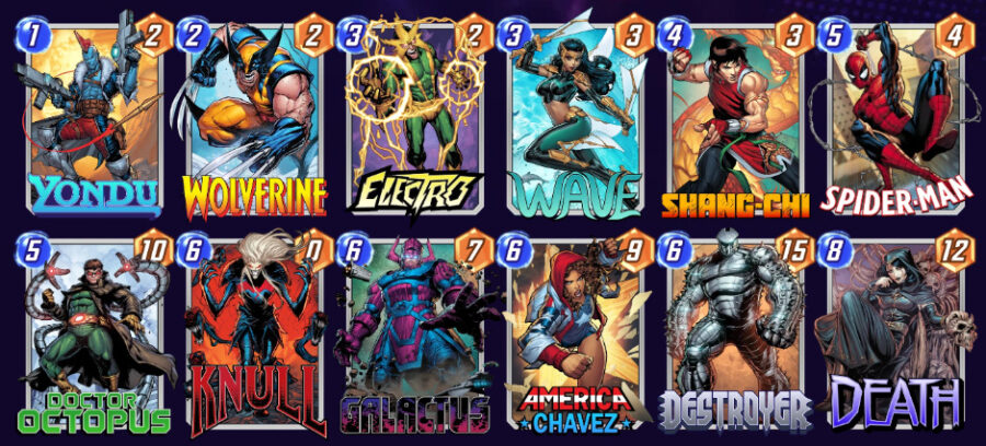 Galactus featured in a great destroy deck iteration in Marvel Snap.