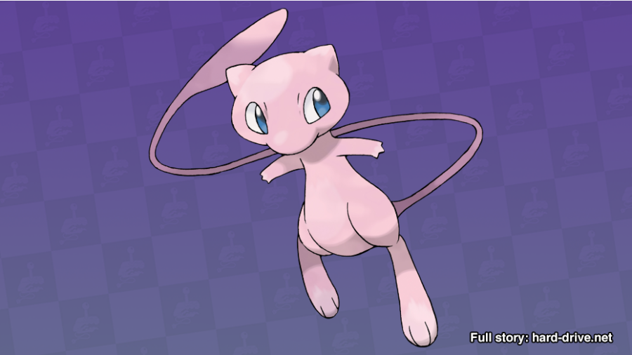 Mew. mew, the legendary pokémon. mew, the mythical pokémon. a half shiny mew.  mew is half shiny. mew is pink and blue. a multicolored mew. pokémon  scarlet and pokémon violet, paldea region