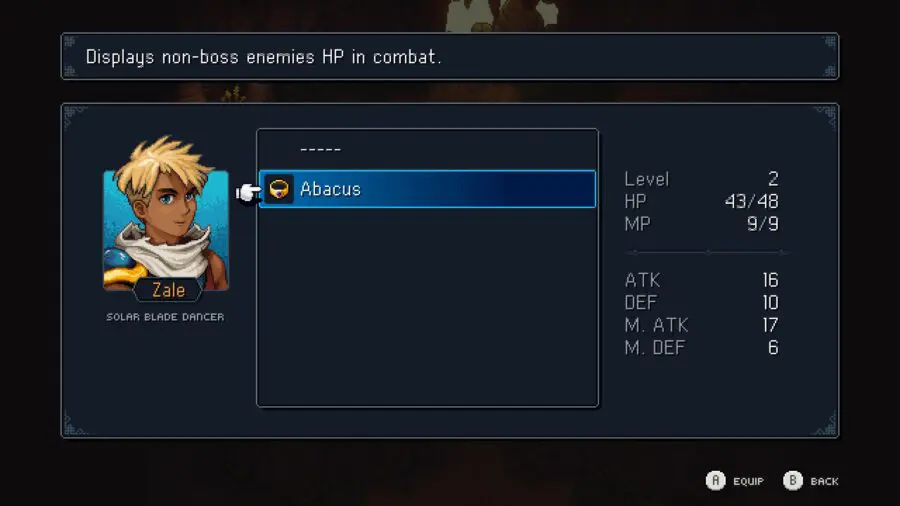 Sea of Stars: How to get the get the Abacus and see enemy health bars