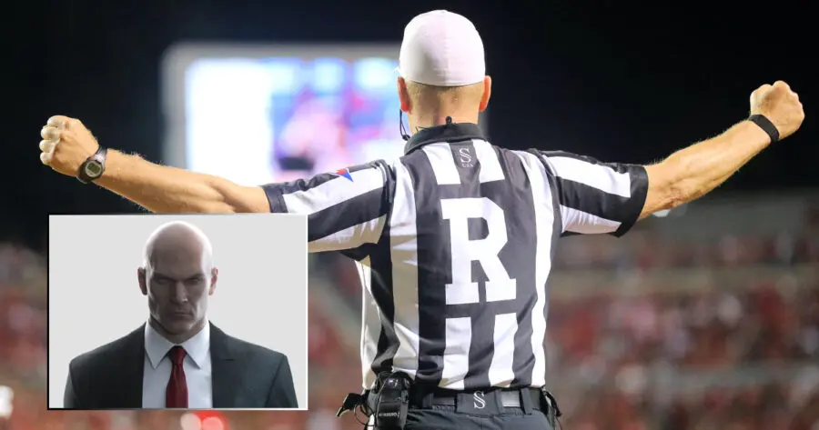 Agent 47 Misses Obvious Pass Interference While Disguised as NFL Referee