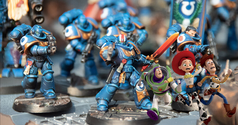 Woody and Friends Slaughtered by Warhammer Miniatures in 'Toy Story 5