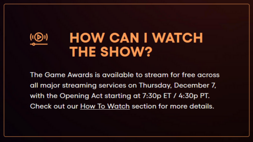 How To Watch The Game Awards 2022 Online ( & Twitch)