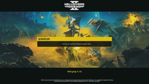 Helldivers 2 Servers at capacity. Please try again later.