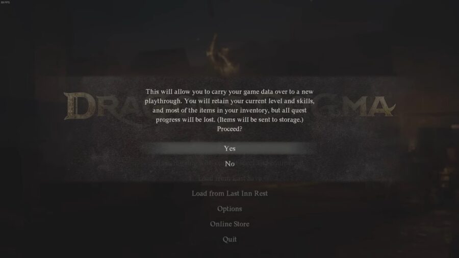 Dragon's Dogma 2 New Game Plus Prompt 1