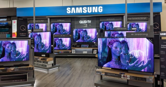 Man Settles In to Watch Last 20 Minutes of Avatar on the Big TV at Best Buy