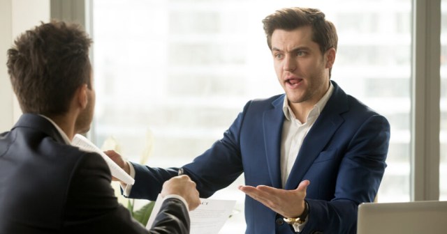 Man With Low Speed Stat Waiting for His Turn in Argument with Boss