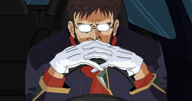 Gendo Ikari Blames Sun Glare in Eyeglasses for Car Accident