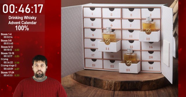 Man Speedruns Whiskey Advent Calendar