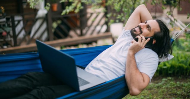Remote Worker Takes Time Out of Busy Day to Respond to Work Emails
