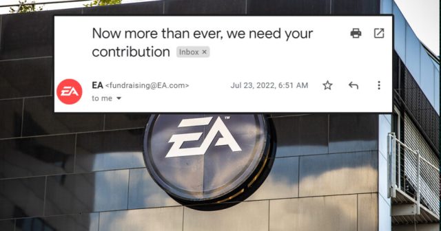 EA Sends Tone Deaf Email Asking Gamers for $15