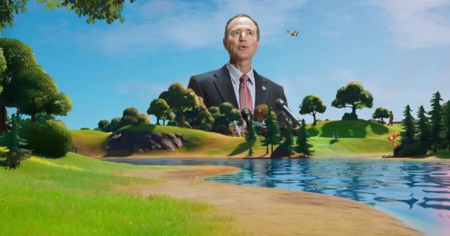 50-Foot-Tall Adam Schiff Announces Findings of January 6th Committee in Fortnite