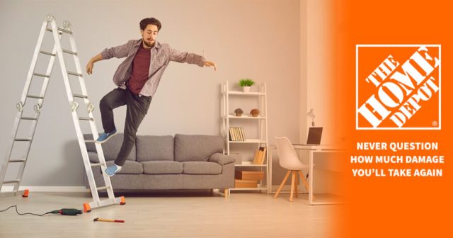 Home Depot Unveils New Ladder With Painted Rungs to Mark Fall Damage Height