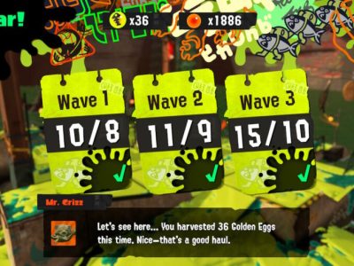 splatoon 3 salmon run results screen