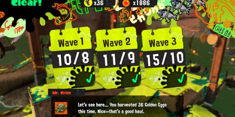 splatoon 3 salmon run results screen