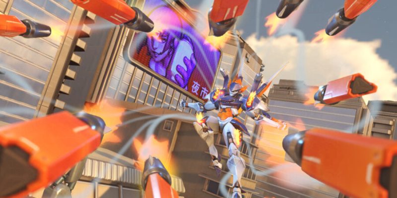 A missile barrage from Overwatch 2's Pharah.